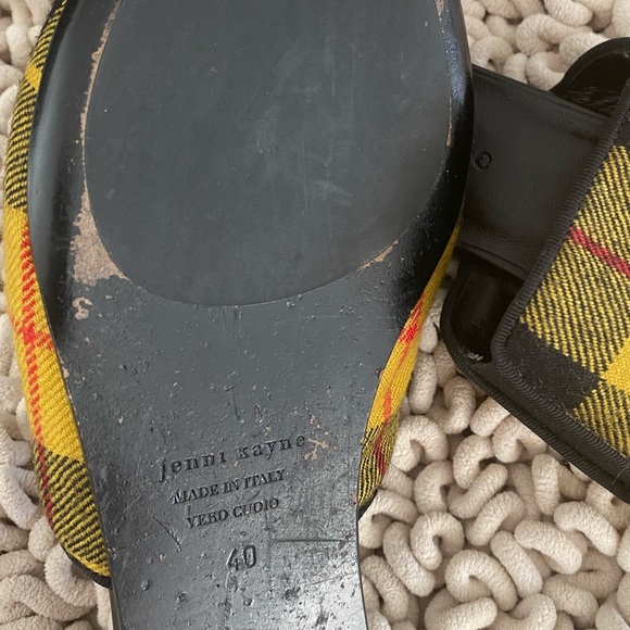 Jenni Kayne mules in flannel tartan plaid Yellow size 40 / 10 - Picture 5 of 5